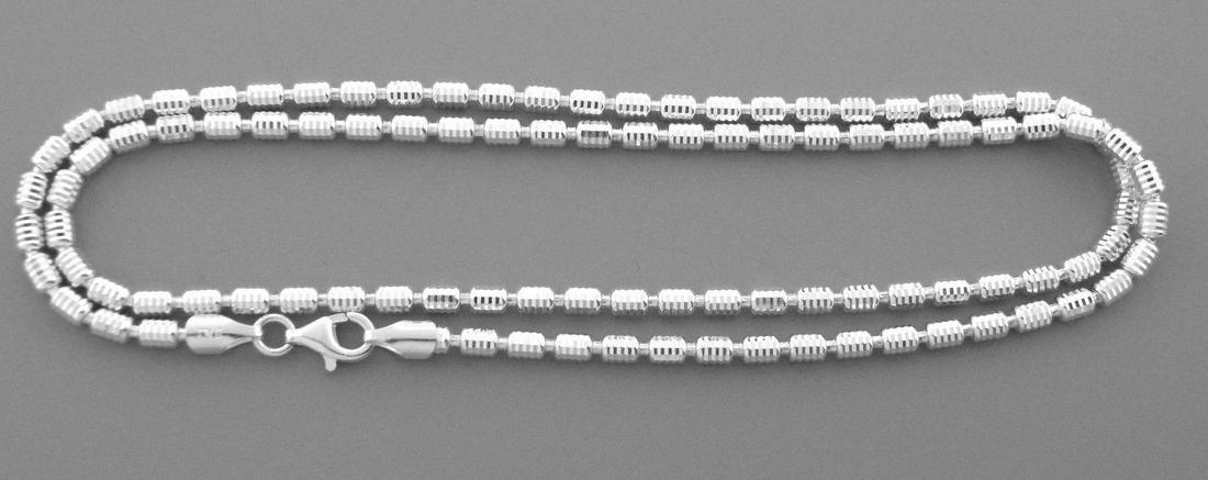 NEW STERLING SILVER FANCY UNIQUE BARREL CHAIN NECKLACE (1 of 2)