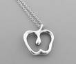 TIFFANY & Co. STERLING SILVER APPLE PENDANT NECKLACE