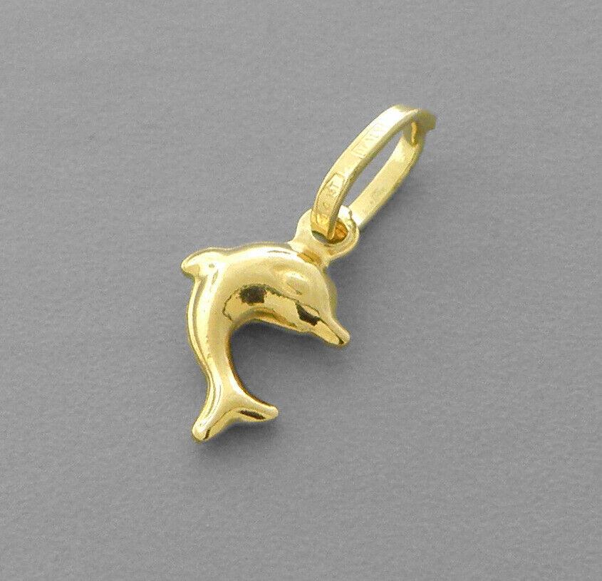 14K YELLOW GOLD DOLPHIN CHARM PENDANT POLISHED SMALL (1 of 2)