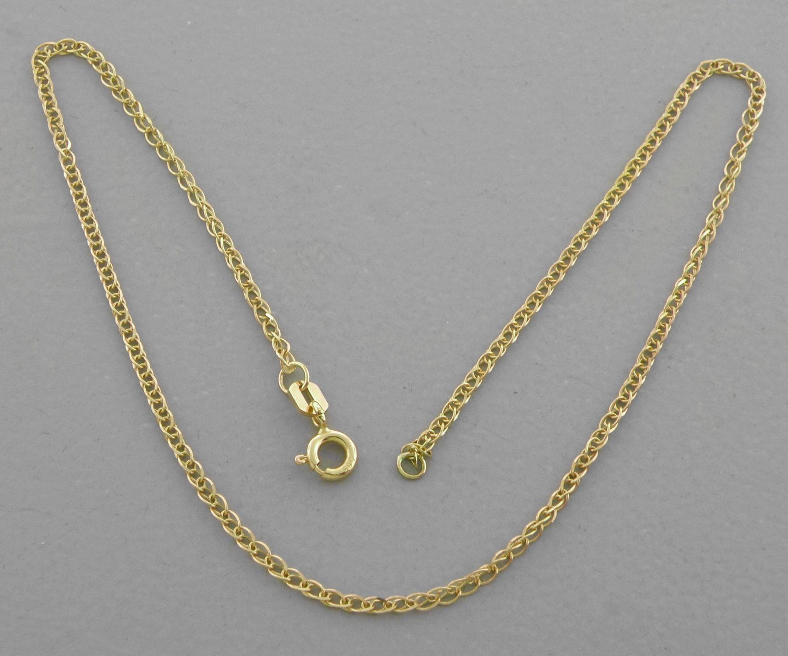 14K YELLOW GOLD OPEN WHEAT BRACELET 1.8mm - 7.5" (1 of 2)