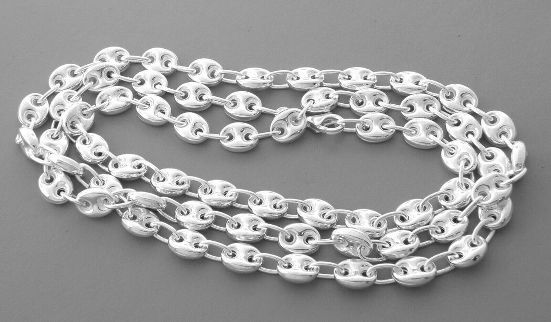 PUFF GUCCI CHAIN STERLING SILVER NECKLACE MENS 30" (1 of 2)