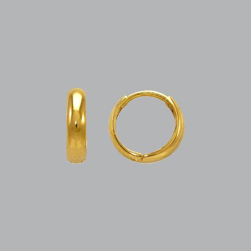 14K YELLOW GOLD LADIES GIRLS HUGGIE HOOP EARRINGS: NEW 14K YELLOW GOLD HUGGIE EARRINGS New 14K Yellow Gold Hoop Earrings Measures: 3mm Wide x 12mm in Diameter Earrings have a polished finish Snap closure Stamp: 14k Avg Weight: 1g