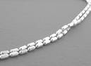 BARREL BEAD CHAIN STERLING SILVER NECKLACE  - 22"