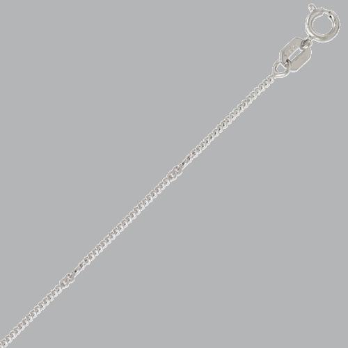 14K WHITE GOLD MIRROR CURB CHAIN CHAIN NECKLACE (1 of 2)