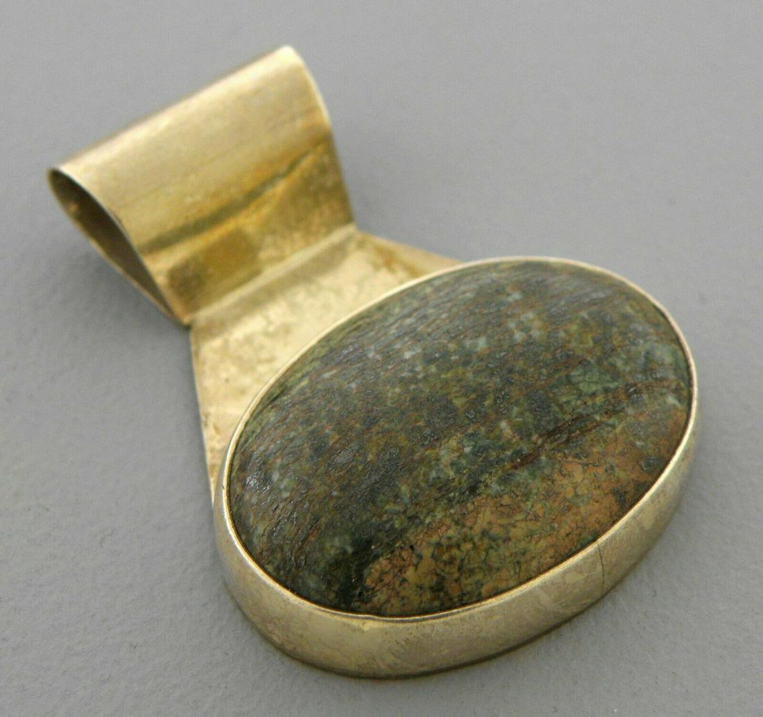 VINTAGE CII STERLING SILVER GEMSTONE PENDANT MEXICO (1 of 2)