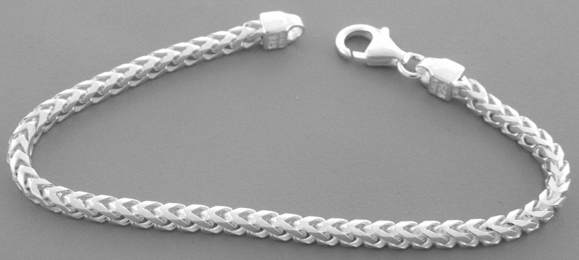 NEW FRANCO CHAIN STERLING SILVER ITALIAN BRACELET 3mm (1077) on May 22, 2022 Modern Jewelry in CA