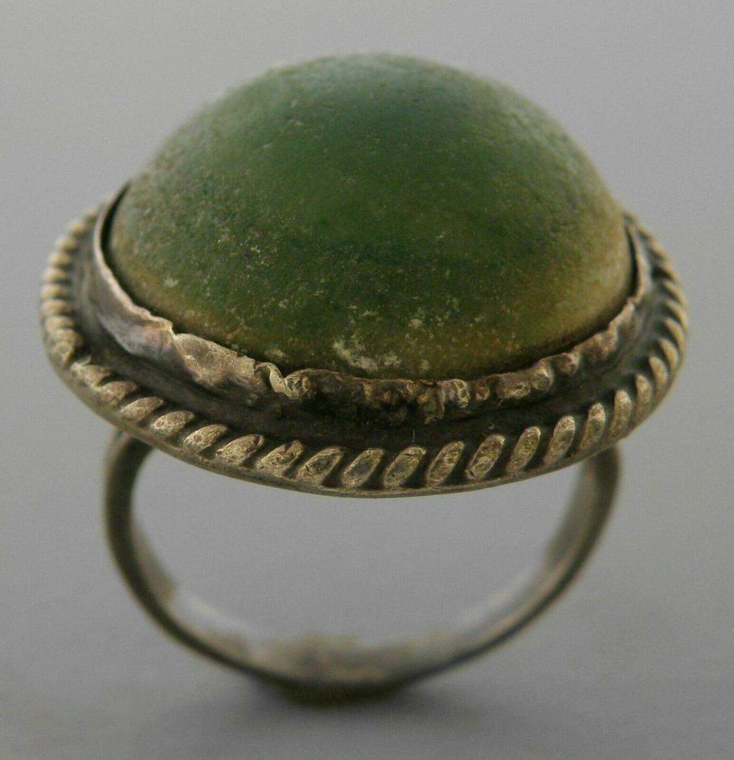 VINTAGE BEAUTIFUL STERLING SILVER GREEN TURQUOISE RING (1 of 2)