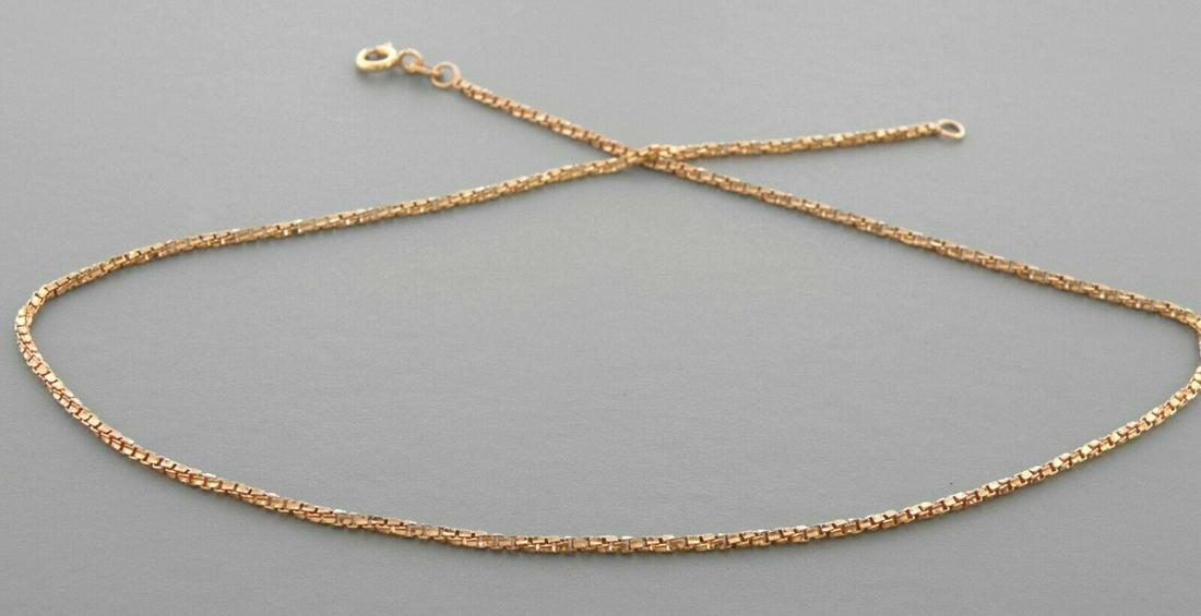 NEW 14K ROSE GOLD TWISTED BOX CHAIN NECKLACE (1 of 2)