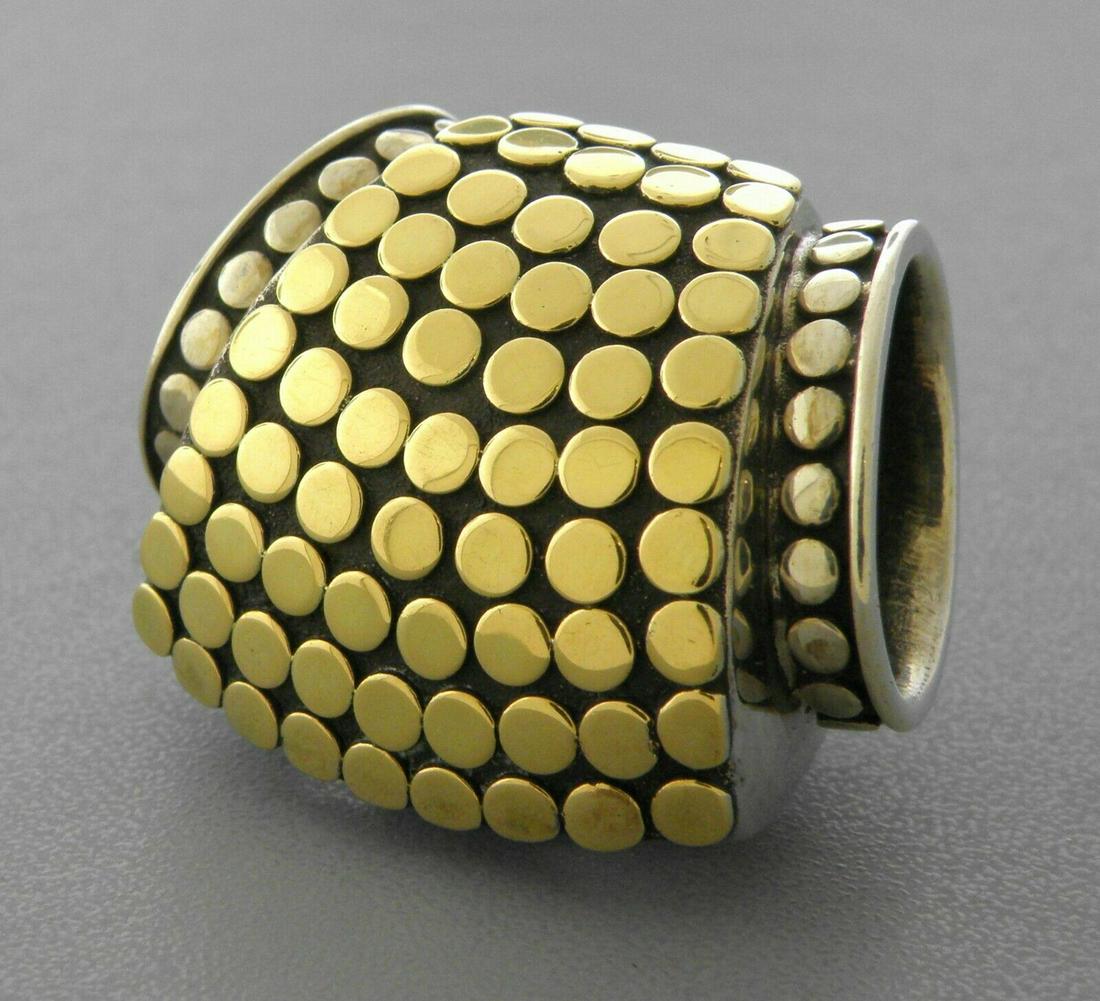 JOHN HARDY 18K GOLD STERLING SILVER LARGE SLIDE PENDANT (1 of 2)