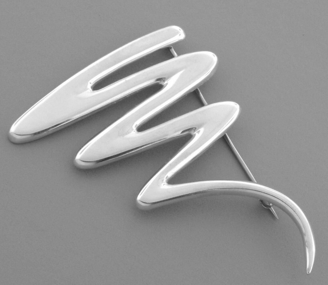 VINTAGE TIFFANY & CO. STERLING SILVER SCRIBBLE BROOCH (1 of 2)