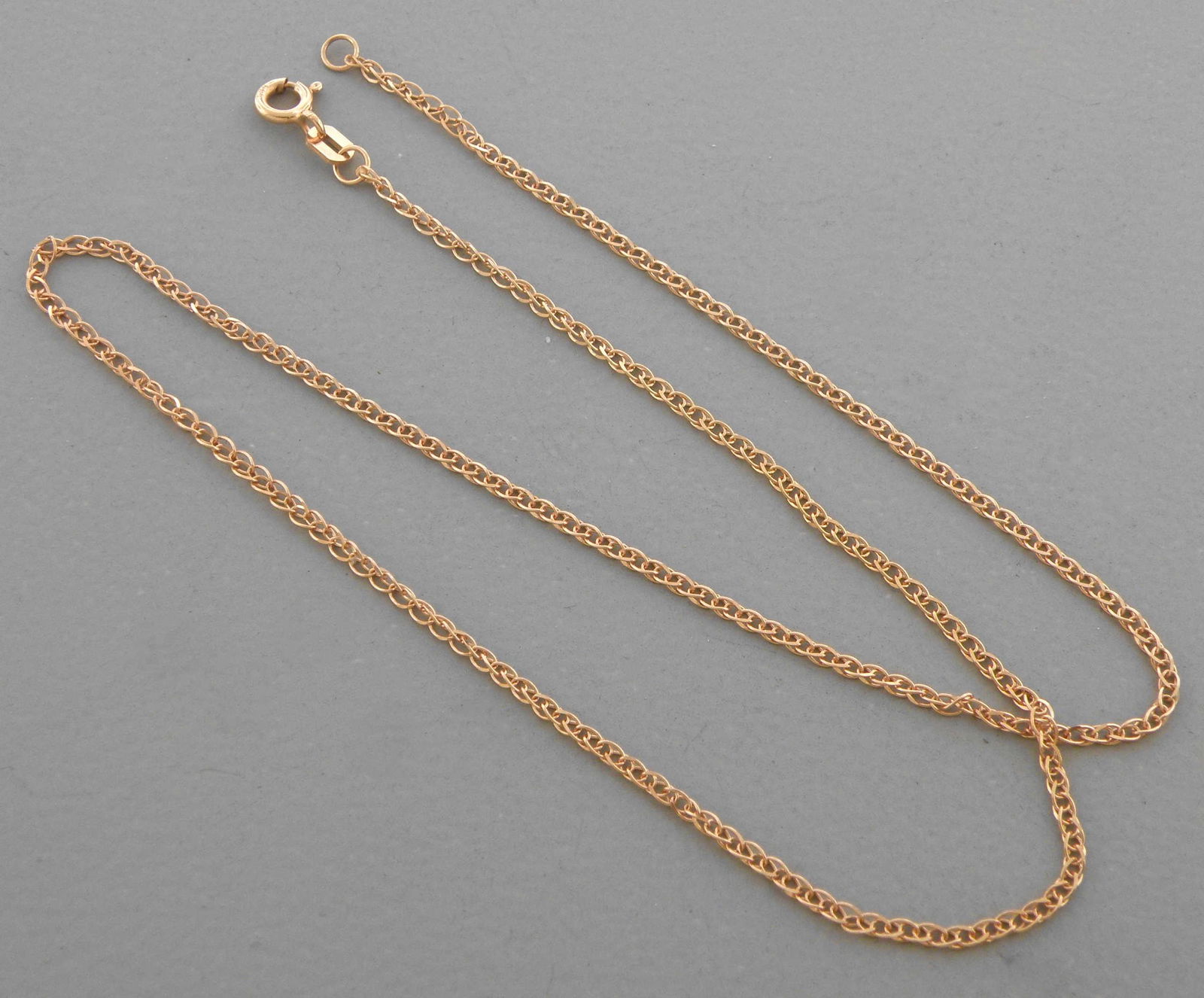 NEW 14K ROSE GOLD OPEN WHEAT CHAIN NECKLACE 1.8mm - 18" (1 of 2)