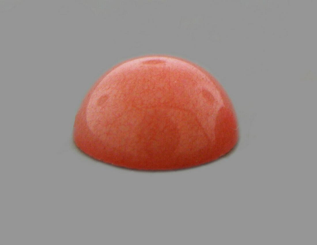NATURAL ROUND CABOCHON PINK SALMON CORAL 7mm (1 of 2)