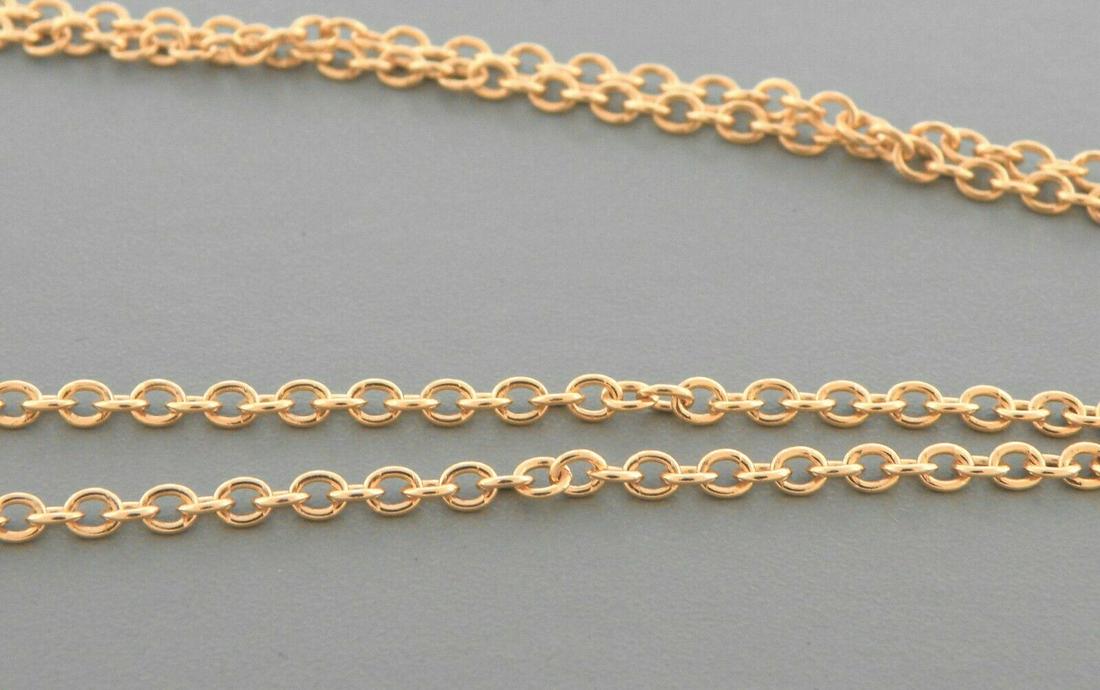 NEW 14K ROSE GOLD ROLO CHAIN NECKLACE (1 of 2)