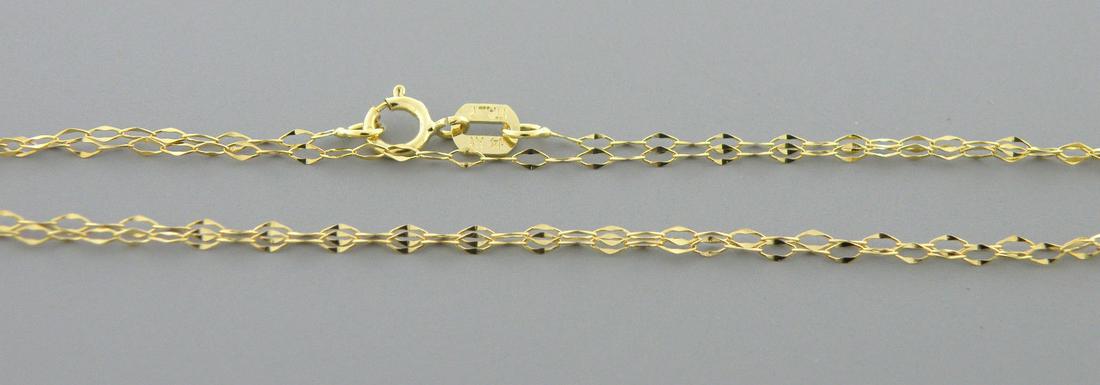 NEW 14K YELLOW GOLD CABLE CHAIN, 18" NECKLACE ITALY (1 of 2)