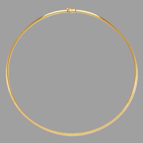 14K YELLOW GOLD 18" OMEGA CHAIN CHOKER HEAVY 19.8g (1 of 2)