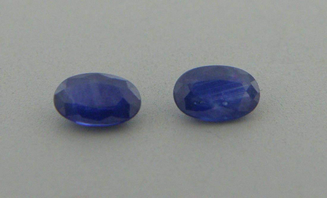5x3mm MATCHING PAIR OVAL LOOSE NATURAL BLUE SAPPHIRE (1 of 1)