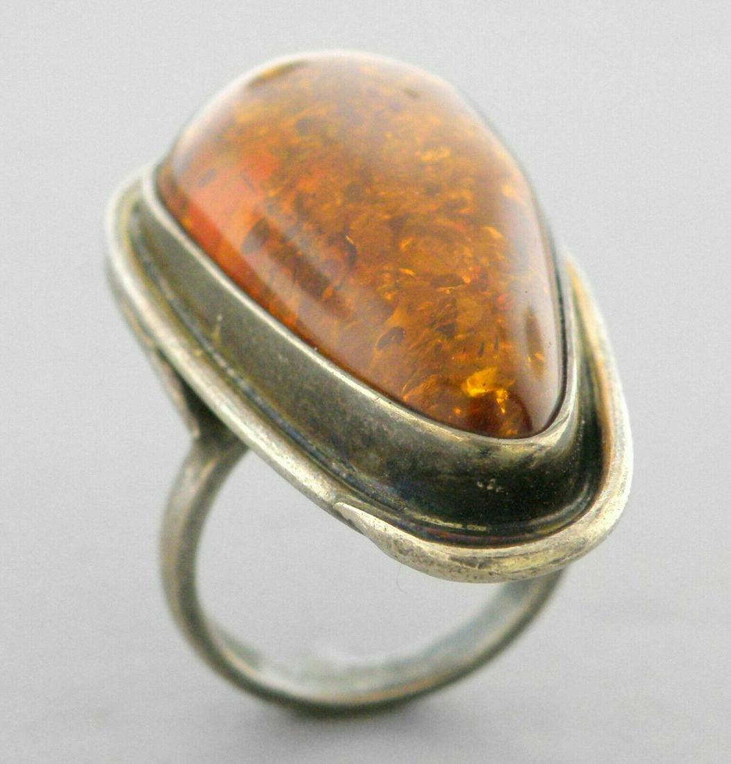 VINTAGE BEAUTIFUL STERLING SILVER LARGE COCKTAIL RING (1 of 2)