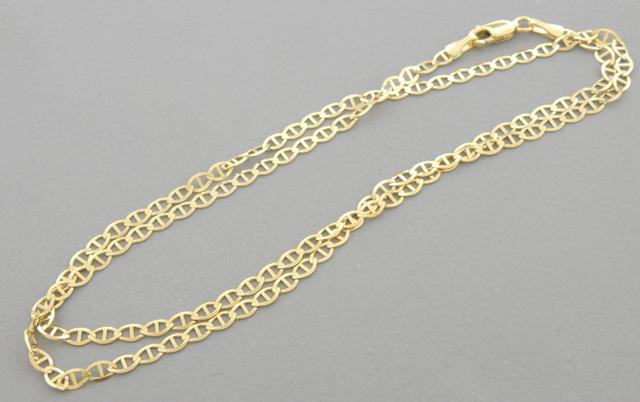 14K YELLOW GOLD MARINER LINK NECKLACE - 3mm - 24" (1 of 2)