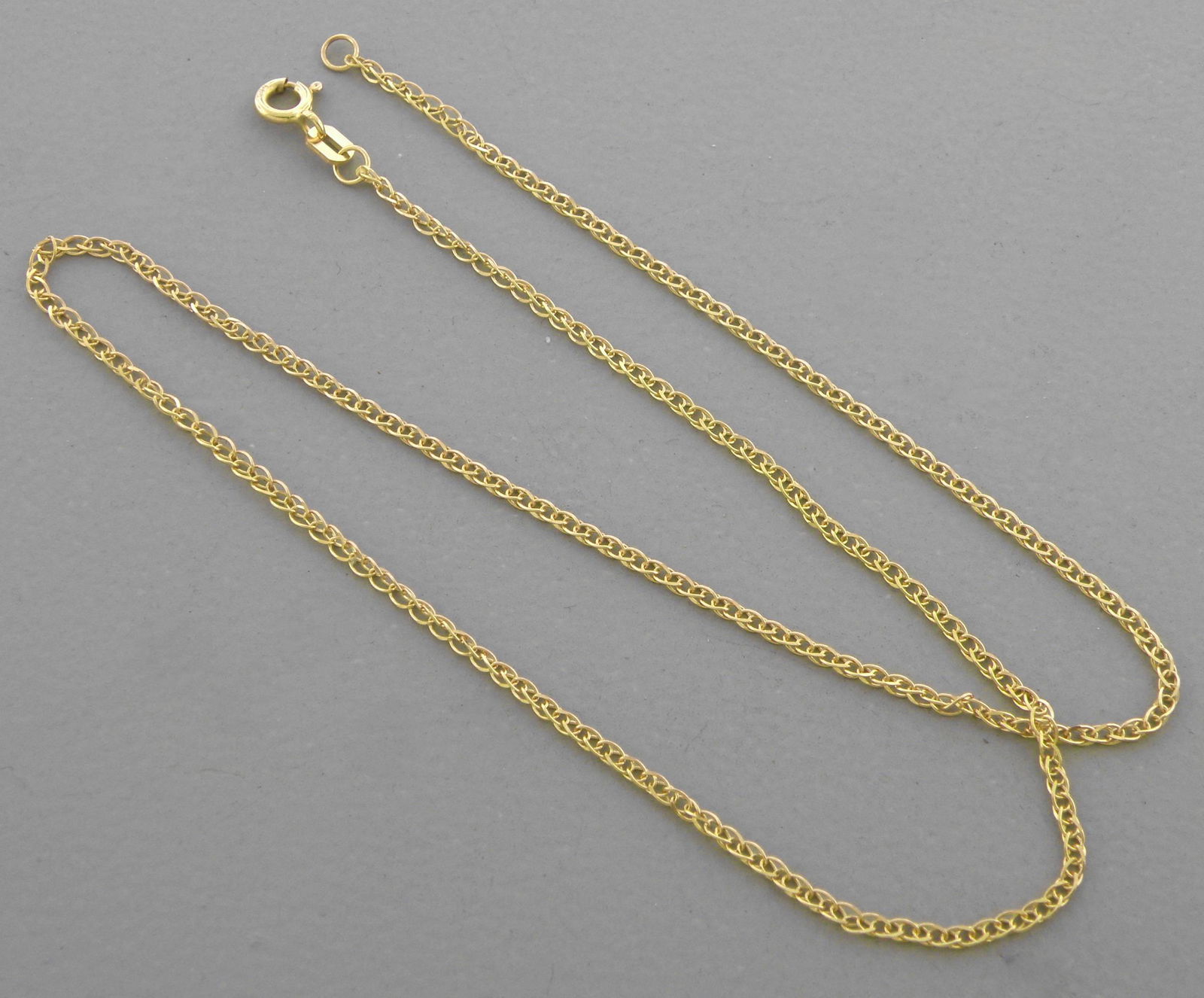 NEW 14K YELLOW GOLD OPEN WHEAT CHAIN NECKLACE 1.8mm-18" (1 of 2)