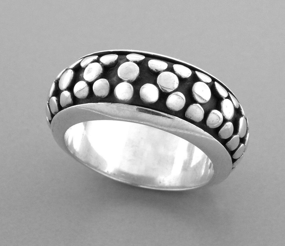JOHN HARDY STERLING SILVER SPINNING CENTER BAND DOT RING (1 of 2)