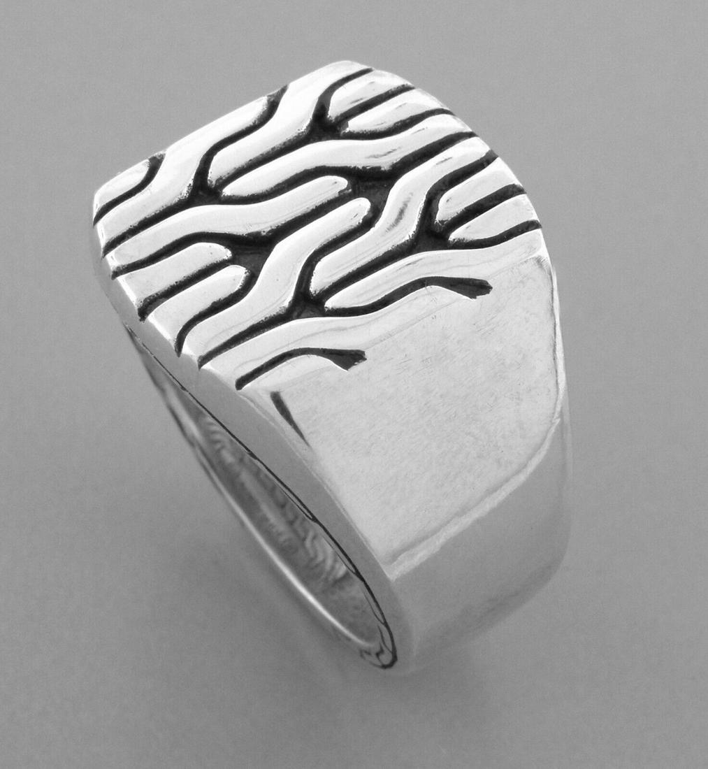 JOHN HARDY STERLING SILVER MEN'S SIGNET ROPE RING (1 of 2)