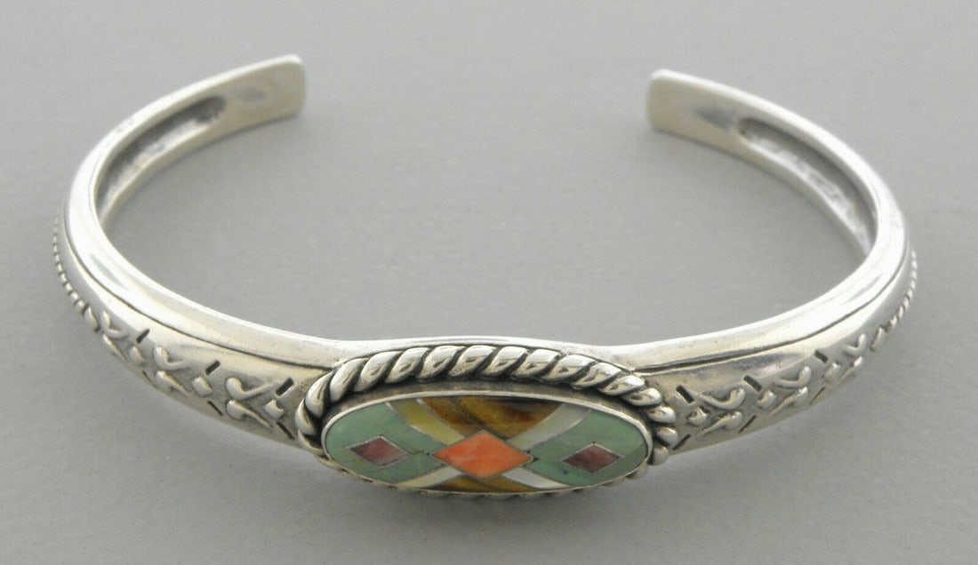 CAROLYN POLLACK RELIOS STERLING SILVER GEMSTONE CUFF (1 of 2)