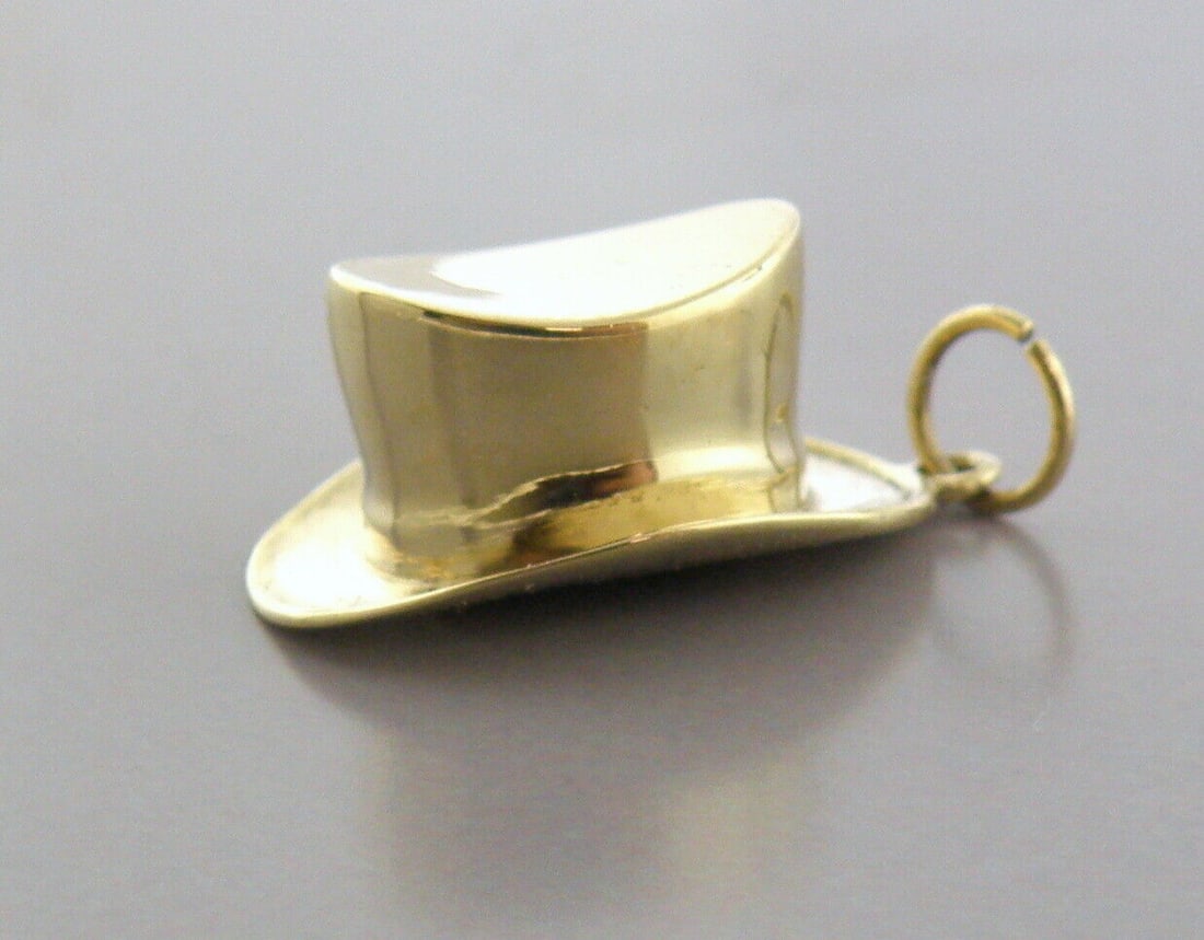 14K YELLOW GOLD TOP HAT CHARM/ PENDANT (1 of 2)