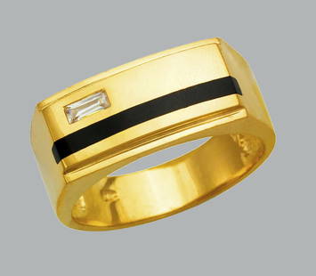 NEW 14K YELLOW GOLD MENS CZ RING ONYX LARGE: NEW 14K YELLOW GOLD MENS RING New 14K Yellow solid gold ring Ring size 10 Measures 10mm wide on top Cubic Zirconia Onyx Polished Finish Apx Weight: 10.2g