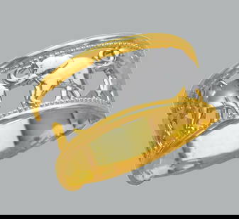 14K TWO TONE GOLD LADIES FANCY RING FILIGREE ELEPHANT: NEW 14K TWO TONE GOLD RING New 14K Two tone solid gold ring Ring size 7 Measures 10mm wide in front Polished Finish Apx Weight: 2.7g