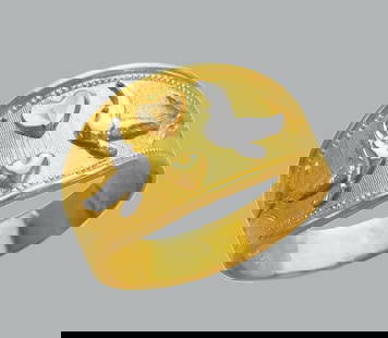 NEW 14K TRI COLOR GOLD LADIES RING BIRDS: NEW 14K TRI COLOR GOLD RING New 14K Tri color solid gold ring Ring size 7 Measures 12mm wide on top Polished Finish Apx Weight: 3.1g