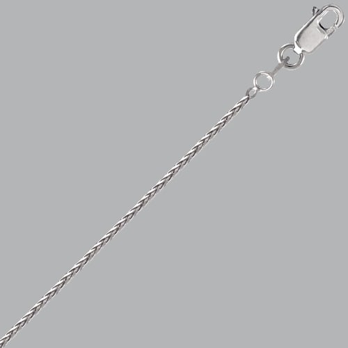 NEW 14K WHEAT GOLD WHEAT CHAIN NECKLACE: NEW 14K WHITE GOLD DIAMOND CUT WHEAT NECKLACE 14K Solid White Gold Necklace (not gold plated or gold filled) Sizes measure 1mm and 1.2mm wide Lengths measure from 18" Well made chains Lobsters clasps 