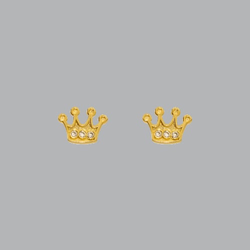 14K YELLOW GOLD STUD CZ EARRINGS SCREW BACK TIARA: NEW 14K YELLOW GOLD STUD EARRINGS New 14K Yellow Gold Earrings Measures: 6.5mm W x 5mm H Stud Earrings with Cubic Zirconia Earrings have a polished finish Screw back Stamp: 14k Avg Weight: under 1g