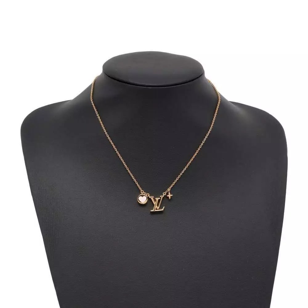 LOUIS VUITTON Necklace Pendant LV Iconic Heart Gold GP M01424 authentic (1 of 3)