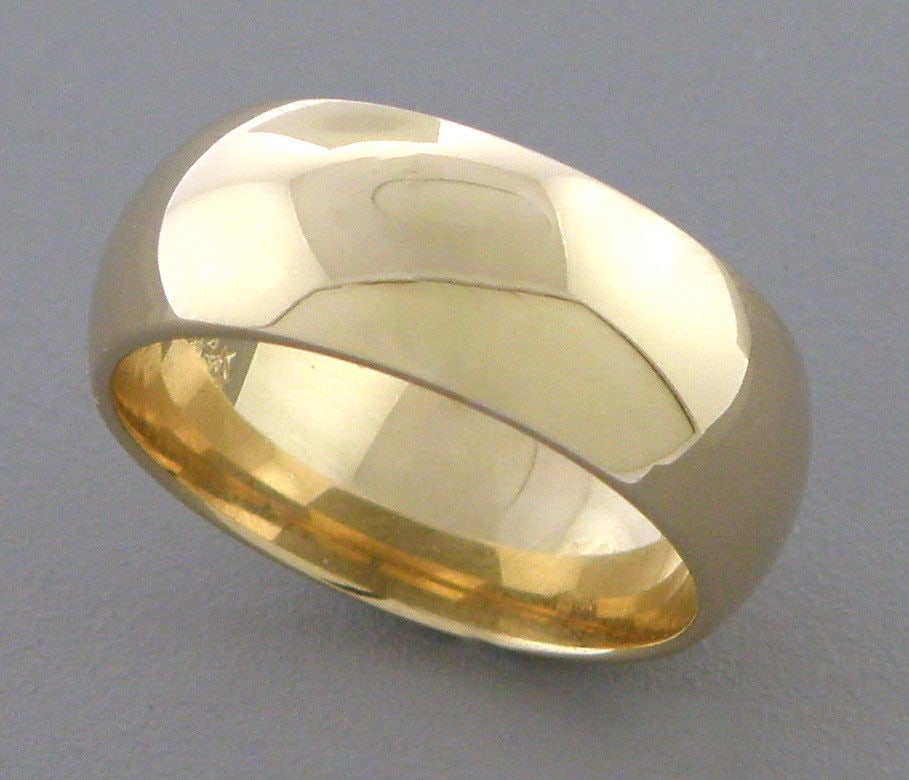 14K YELLOW SOLID GOLD 7MM COMFORT BAND WEDDING RING 14 (1 of 2)