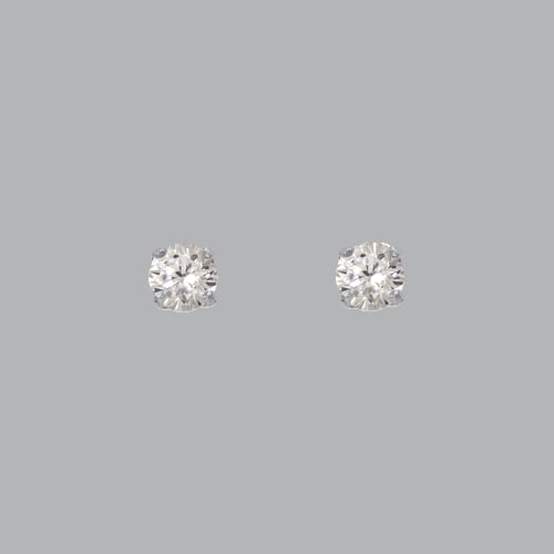 14K WHITE GOLD STUD CZ EARRINGS 5mm: NEW 14K WHITE GOLD STUD EARRINGS New 14K white Gold Earrings Measures: 5mm Stud earrings with cubic zirconia Earrings have a polished finish Stamp: 14k Avg Weight: apx 1 gram