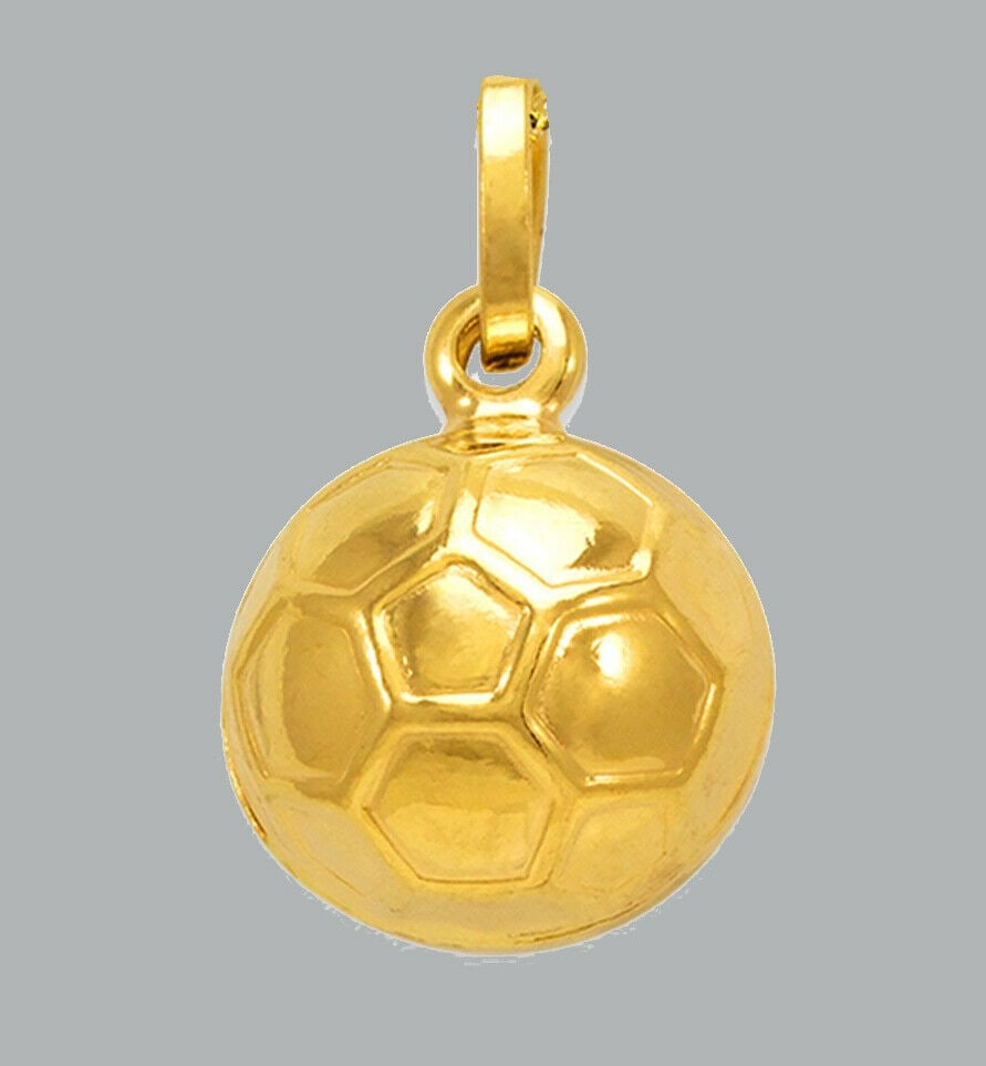 NEW 14K YELLOW GOLD SOCCER BALL FOOTBALL CHARM PENDANT: NEW 14K YELLOW GOLD BALL PENDANT New 14K Yellow Gold Ball Pendant 12mm - 1.8g Pendant has a polished finish Pendant is hollow Stamp: 14k