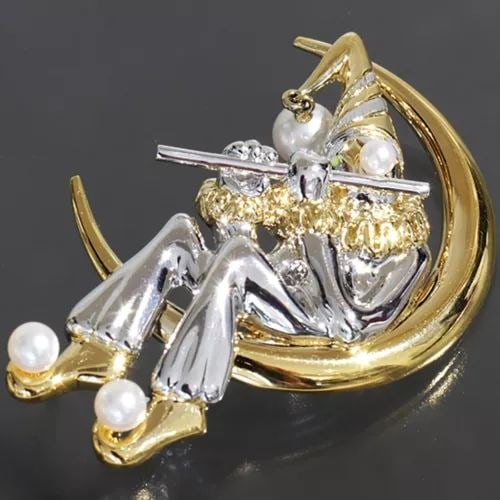 MIKIMOTO CLOWN BROOCH SV AKOYA PEARL BOX (1 of 2)