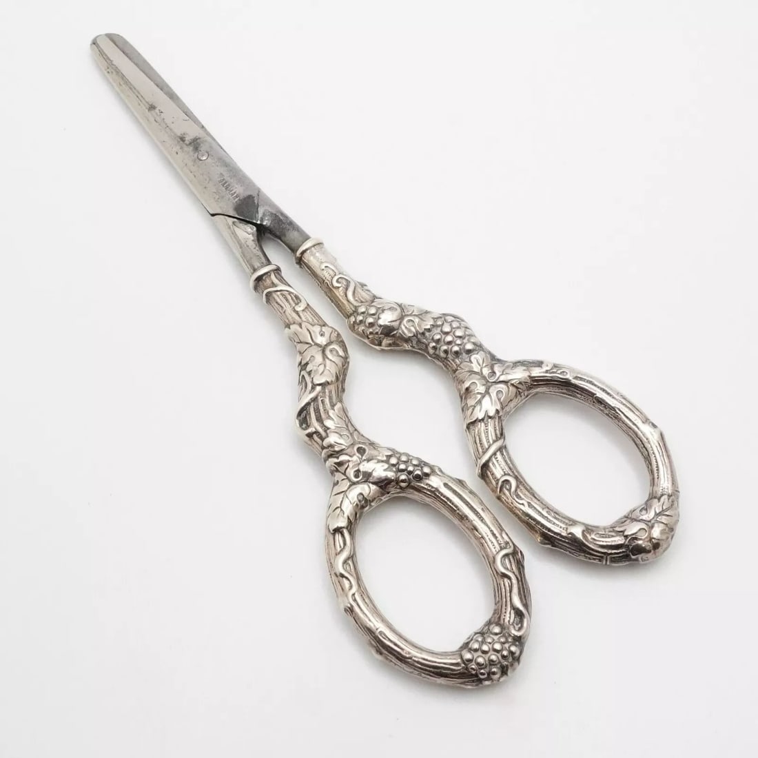 Germany Sterling Silver Grape Vine Handle Scissors - 6.5" (1 of 2)