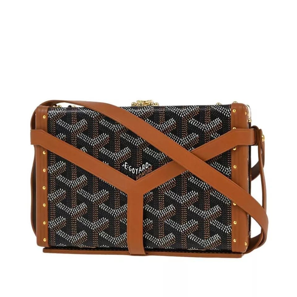 GOYARD BROWN MINAUDIERE TRUNK BAG SHOULDER BAG (1 of 2)