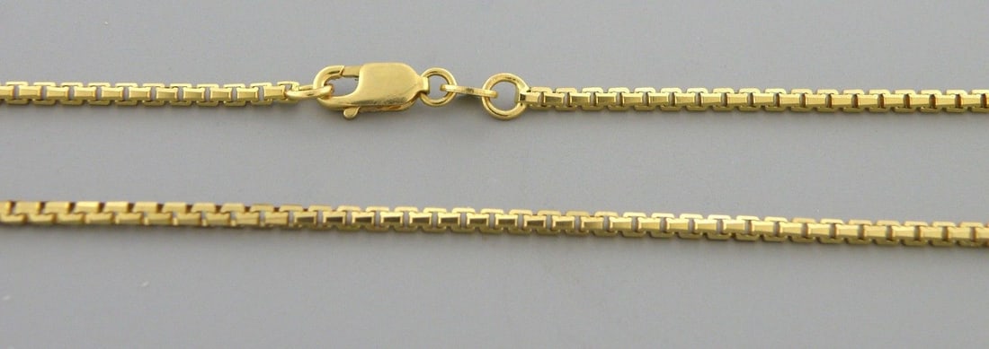 14K YELLOW GOLD BOX CHAIN NECKLACE (1 of 2)