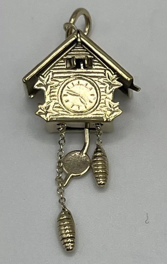 14K YELLOW GOLD COO COO CLOCK CHARM (1 of 2)
