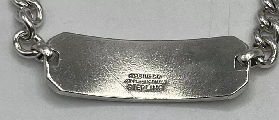 STERLING SILVER ID BRACELET 8" (1 of 1)