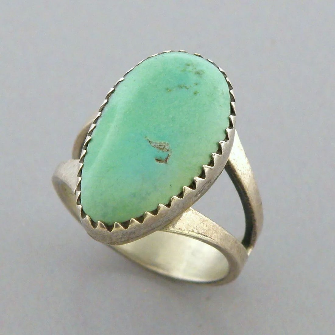 VINTAGE BEAUTIFUL NAVAJO STERLING SILVER ROYSTON TURQUOISE RING SIZE 5.5 (1 of 2)