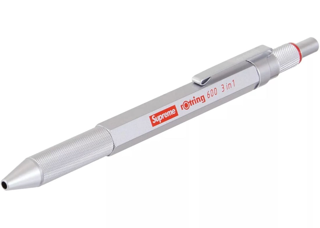 SUPREME ROTRING 600 3-IN-1 MULTICOLOR PEN MECHANICAL PENCIL SILVER SS23 - NEW: SUPREME ROTRING 600 3-IN-1 MULTICOLOR PEN MECHANICAL PENCIL SILVER SS23 - NEW Supreme Rotring 600 3-In-1 Multicolor Pen Mechanical Pencil Silver SS23 Brand New ** SUPREME STICKER INCLUDED**