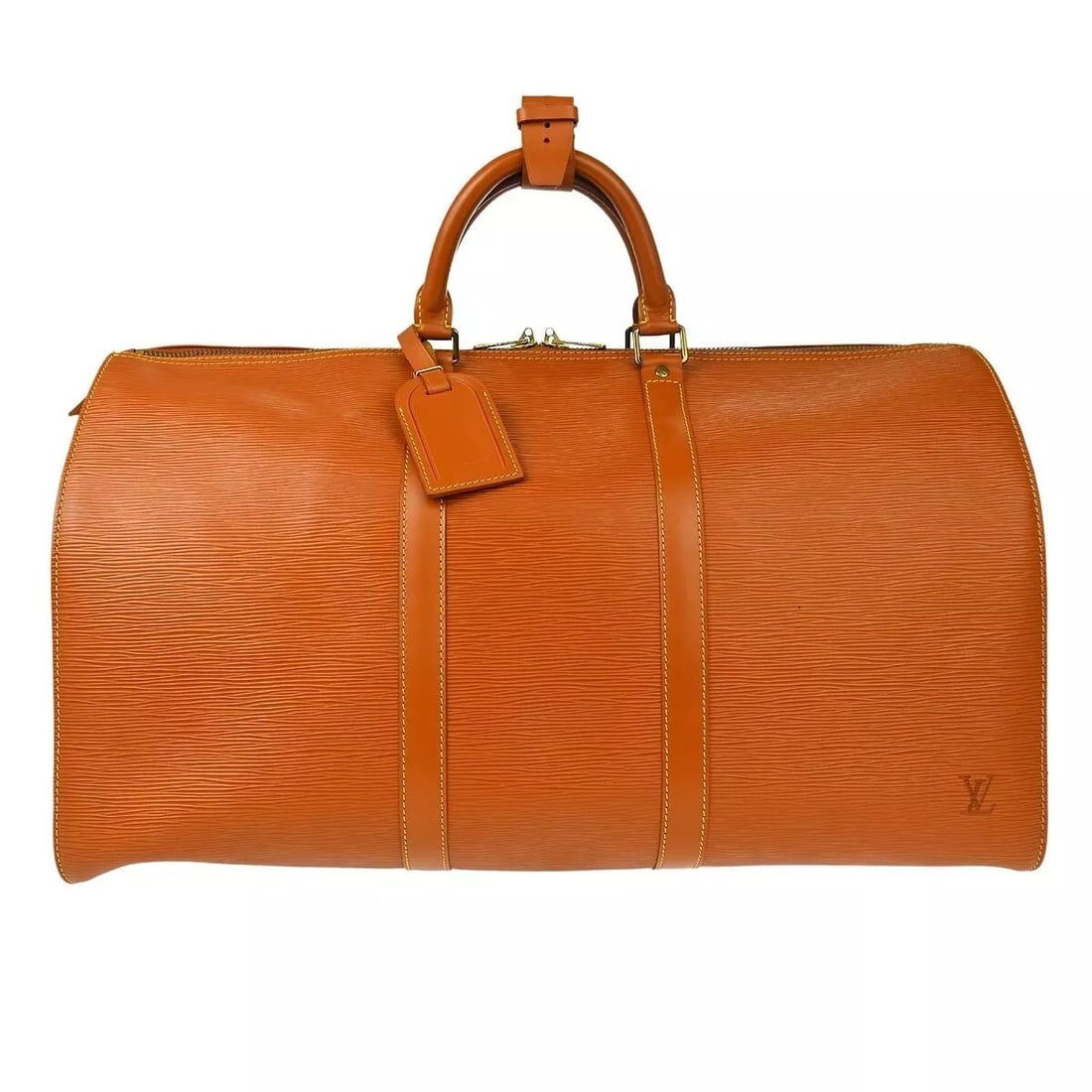 LOUIS VUITTON BROWN EPI KEEPALL 50 TRAVEL HANDBAG (1 of 2)