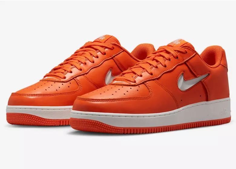 NIKE AIR FORCE 1 LOW ORANGE JEWEL MEN'S SNEAKERS US SIZE 8.5 (1 of 2)