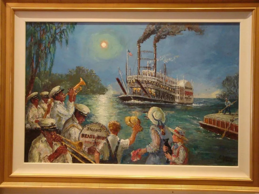 NEW ORLEANS PORT GREETING PAINTING ROBERT LEBRON 1928-2013: NEW ORLEANS PORT GREETING PAINTING ROBERT LEBRON 1928-2013 NEW ORLEANS PORT GREETING PAINTING ROBERT LEBRON 1928-2013 LIQUIDATION CLEARANCE!!! The Following Item we are offering is a Beautiful Rare De