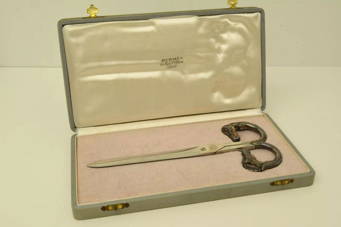 AUTHENTIC HERMES ST. HONORE VINTAGE COLLECTIBLE HORSE SCISSORS EQUESTRIAN SS (1 of 2)