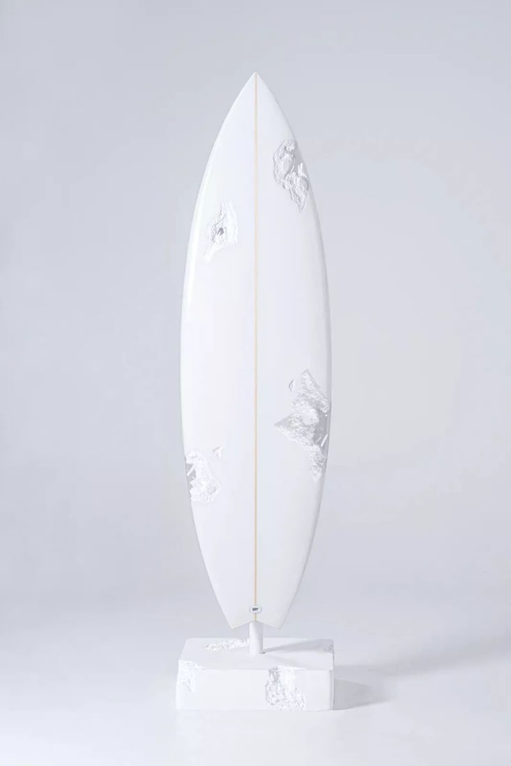 DANIEL ARSHAM HAYDEN SHAPES 2021 ERODED SURFBOARD RARE LIMITED EDITION / 500: DANIEL ARSHAM HAYDEN SHAPES 2021 ERODED SURFBOARD RARE LIMITED EDITION / 500 Daniel Arsham Hayden Shapes 2021 Eroded Surfboard Rare Limited Edition / 500 Dimensions - 5'8" x 18.75" x 2.25" Authenticat