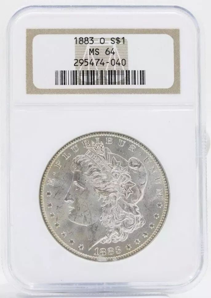 1883 O MORGAN SILVER DOLLAR NGC MS-64 OLD NGC HOLDER (1 of 2)